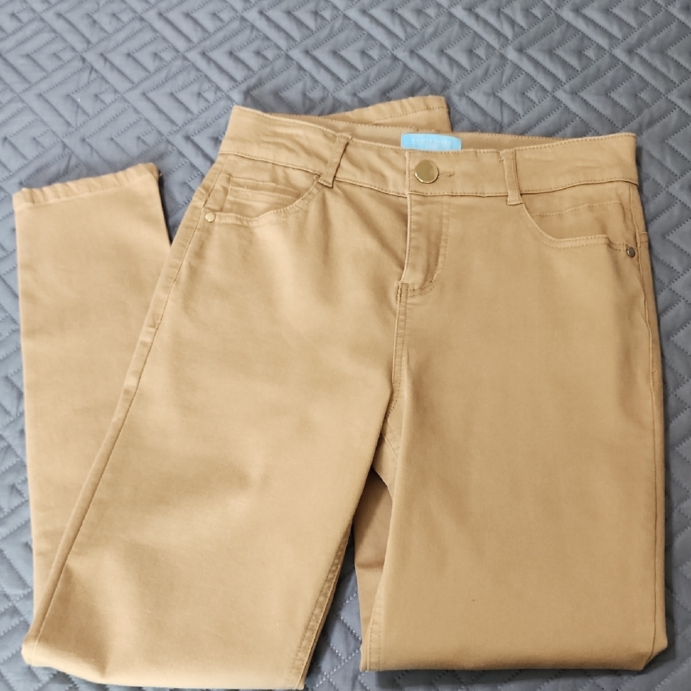 Draper James Tan Skinny Jeans with Smooth Finish